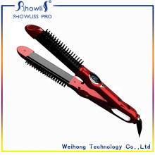 Newest Fashion 2 in 1 Hair Styling Electric Hair Roller and Hair Straightener with LCD Display
